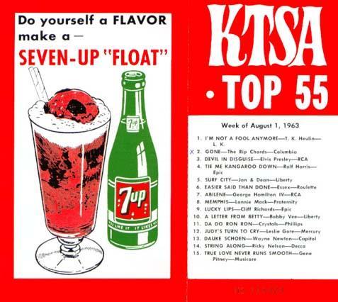 KTSA Top 55 from Aug 1 1963